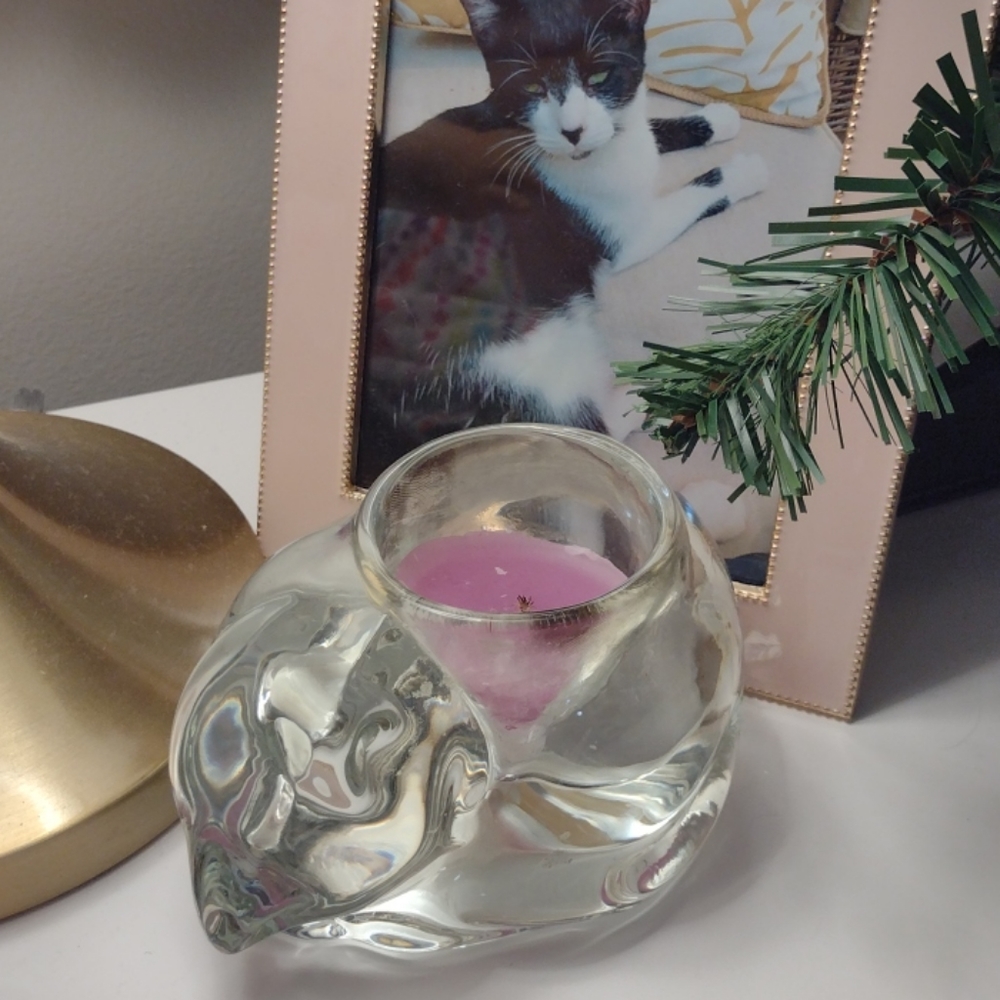 Solid Steuben Style Glass Cat - Picture 2 of 7